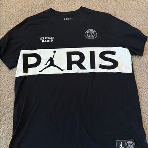 Jordan Paris Block Logo Short Sleeve Tee - Black & White